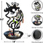 Organiz. aretes unicornio 81 agujeros soporte metal negro