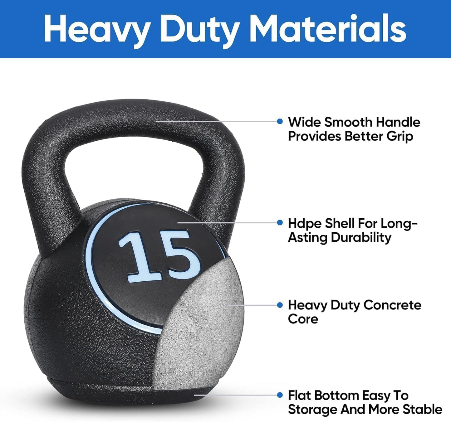 Set 4 Pzas Pesas Rusas 5-20lb para Gimnasio en Casa