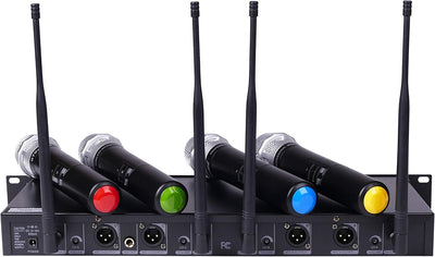 Sistema micrófono inalámbrico 4 micrófonos 137m UHF