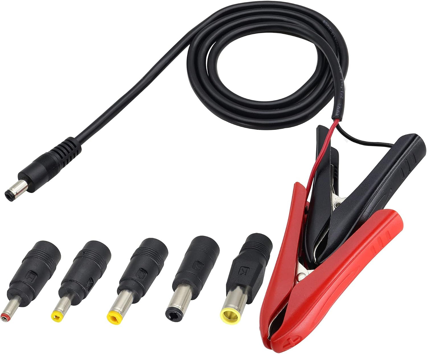 Cable pinzas cocodrilo 12-24v 15a con 5 adaptadores