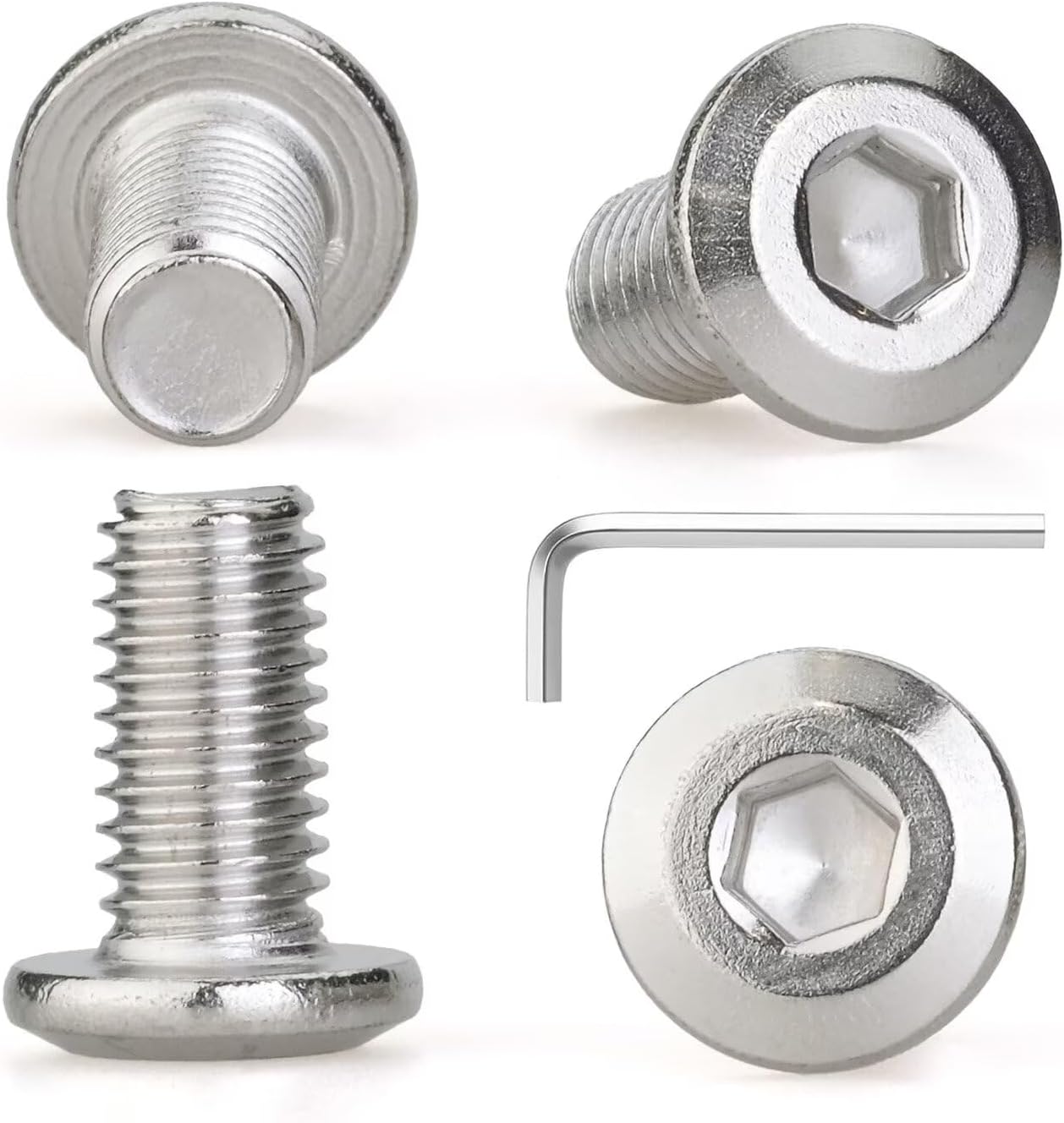 40 Pzas tornillos M8x12mm acero inox 304 con llave hexagonal