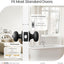 Pomo puerta privacidad negro mate set 2 piezas interiores