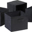 Cestas tela plegable Capri set 4 negro