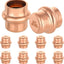 10 Tapones Presión Cobre 1/2" Conexión Tubo