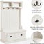 Mueble pasillo madera blanco gastado
