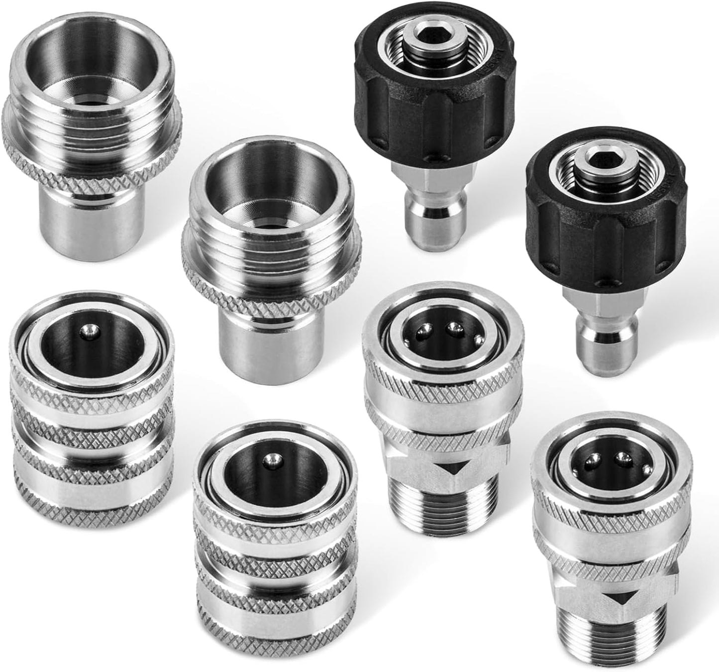 Kit adaptadores conexión rápida M22 a 3/8 lavadora presión