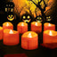 24 Velas Té Halloween Naranja Sin Llama