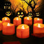 24 Velas Té Halloween Naranja Sin Llama Pilas Decoración Otoño