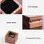 Caja madera anillo compromiso doble ranura negro