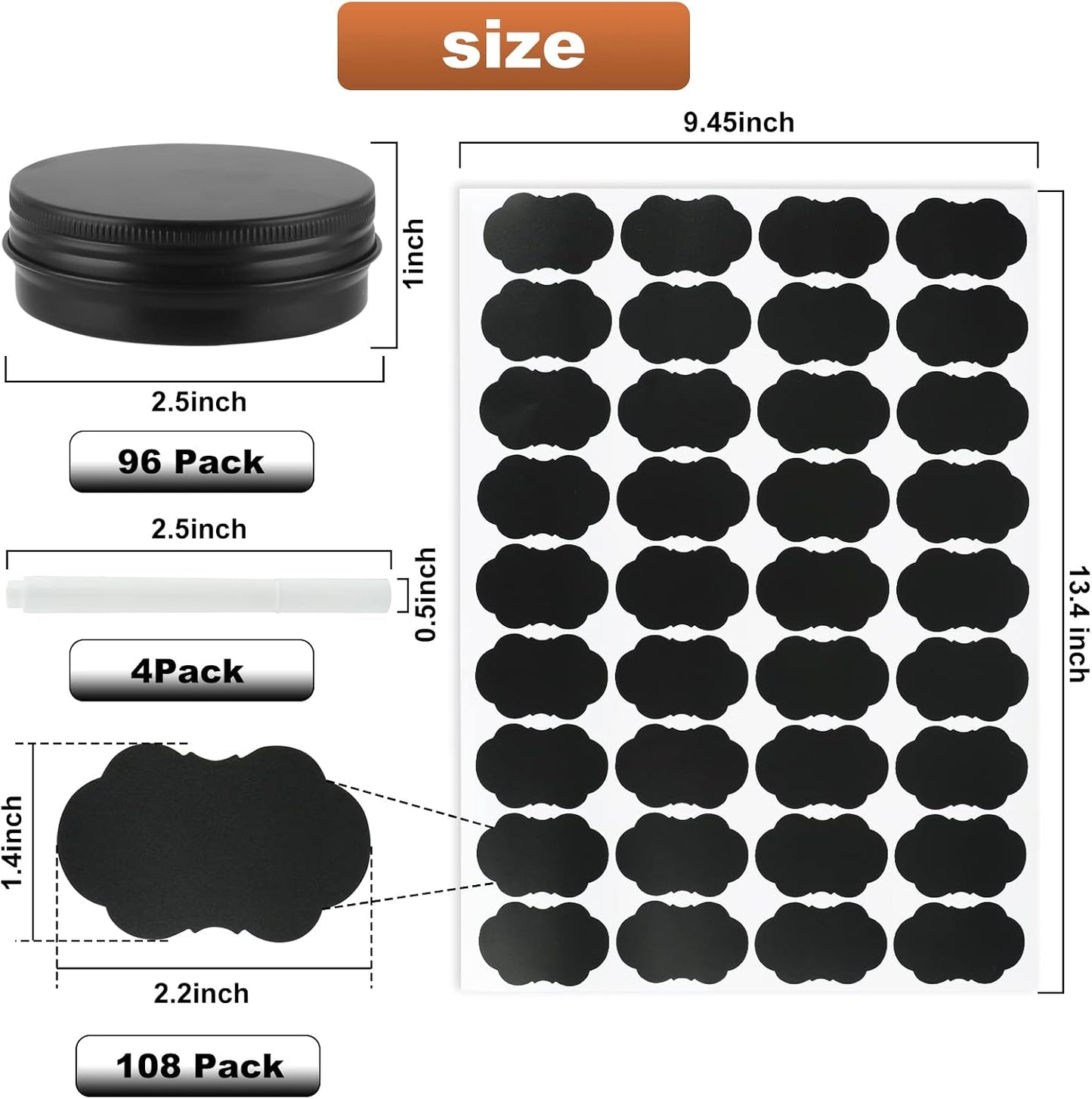 96 Latas Aluminio 2oz con Tapa Rosca para Velas y Ungüentos