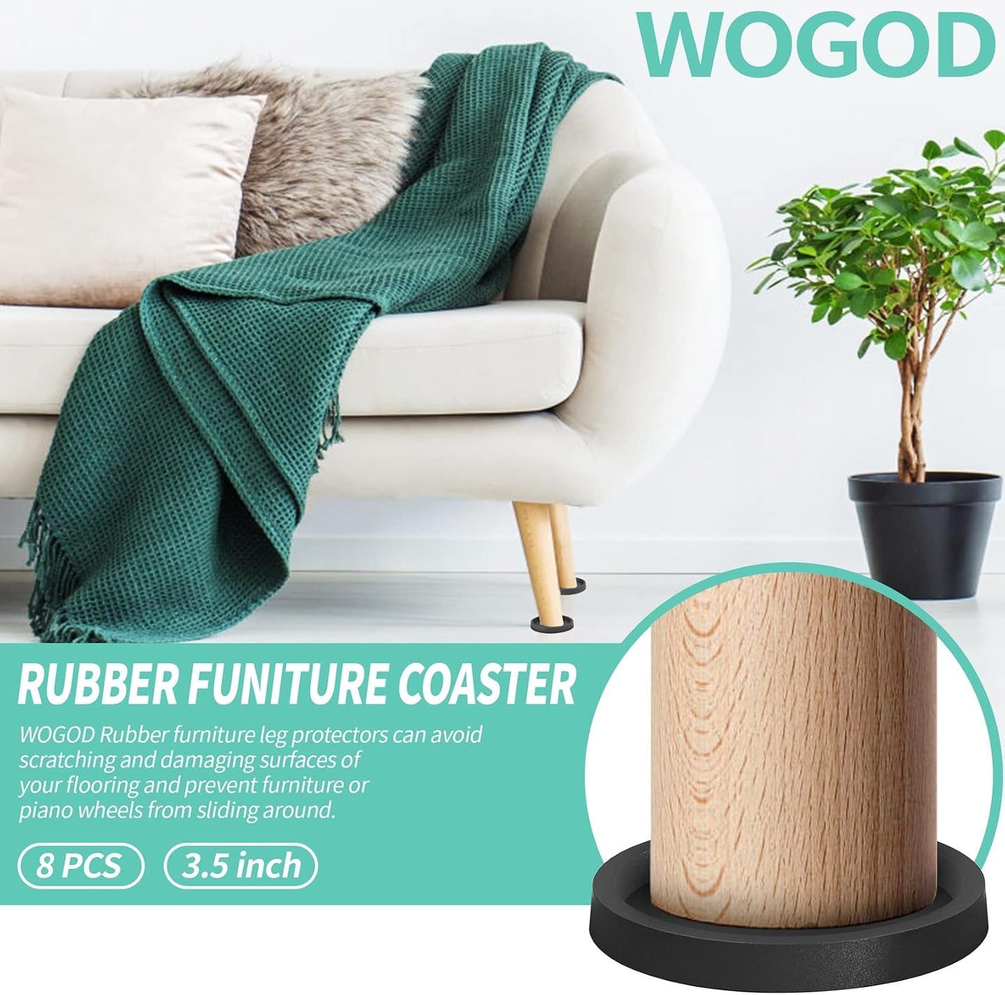 Almohadillas antideslizantes para muebles 3.5pulg