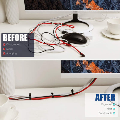 Bridas cables UL 8pulg 500uds nailon duradero autobloqueante