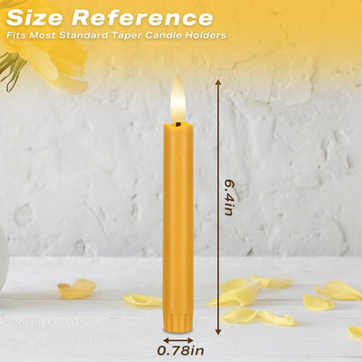 Velas LED cónicas amarillas sin llama 6.4pulg control remoto