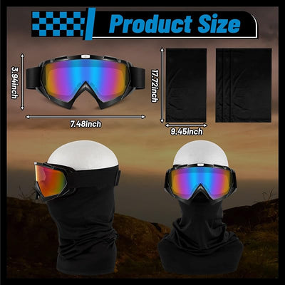 4 Pzas Gafas Moto Cross Ajustables Transpirables