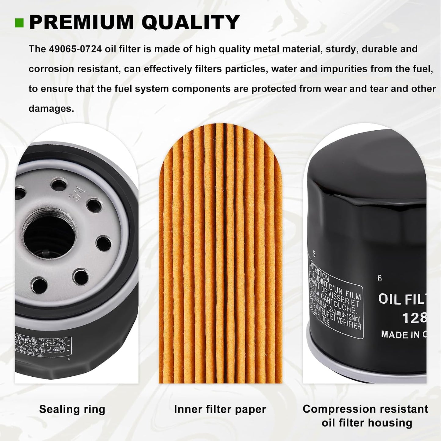 Filtro aceite comp Kawasaki FX850V pack 4