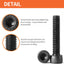 Tornillos hex M5-0.031x2.165pulg acero aleación grado 12.9 negro