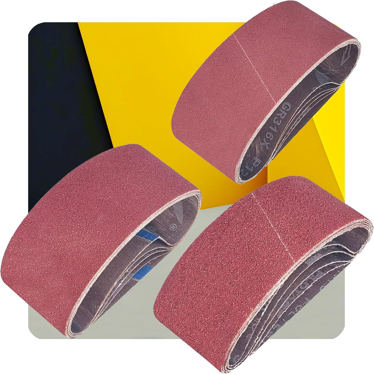 15 Correas Lijado 3x18pulg Grano 80-120 Alúmina