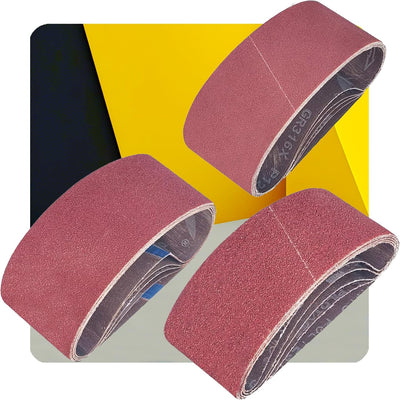15 Correas Lijado 3x18pulg Grano 80-120 Alúmina