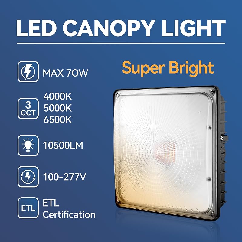 Luz LED toldo 70W 3CCT IP65 100-277V