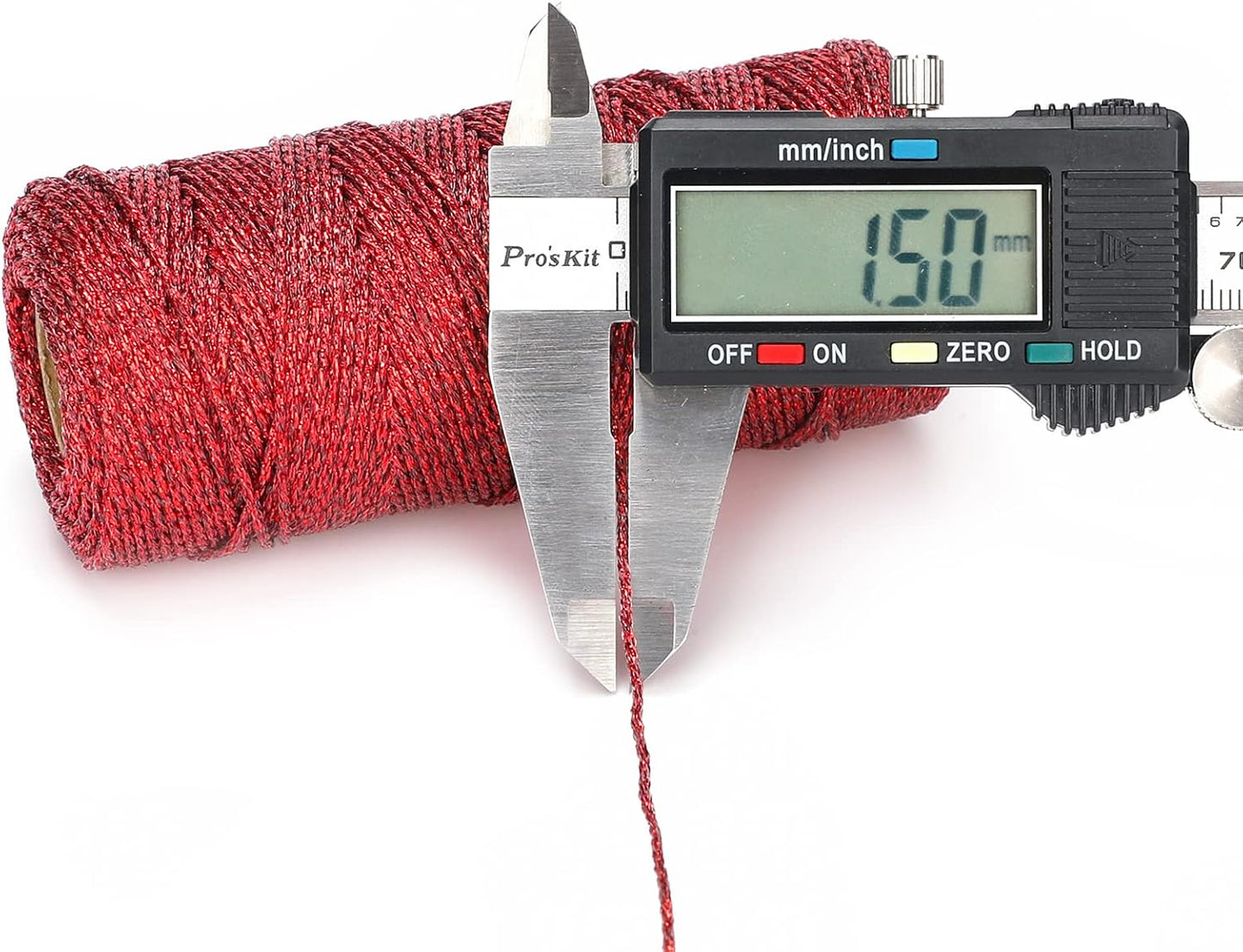 Cuerda metálica roja 110 yardas manualidades navideñas