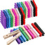 100 Pinzas Madera Colores 2.9" Alfileres Ropa Manualidades