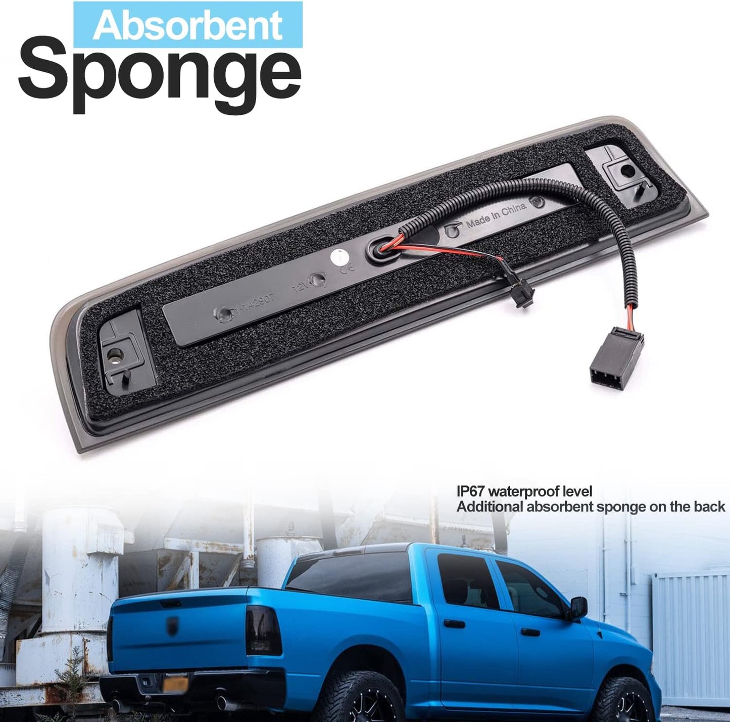 Luz freno LED Dodge Ram 2009- rojo estroboscópico