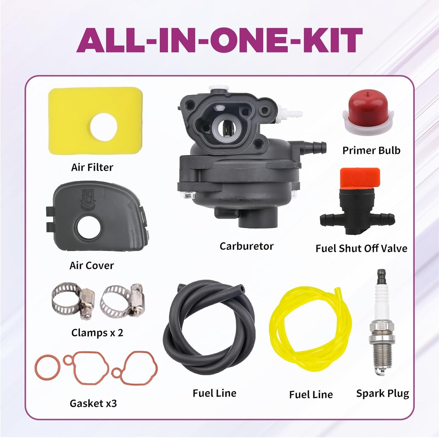 Kit carburador B&S 300E 450E 500E 550E comp