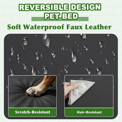 Cama perro XL impermeable cuero espuma ortopédica