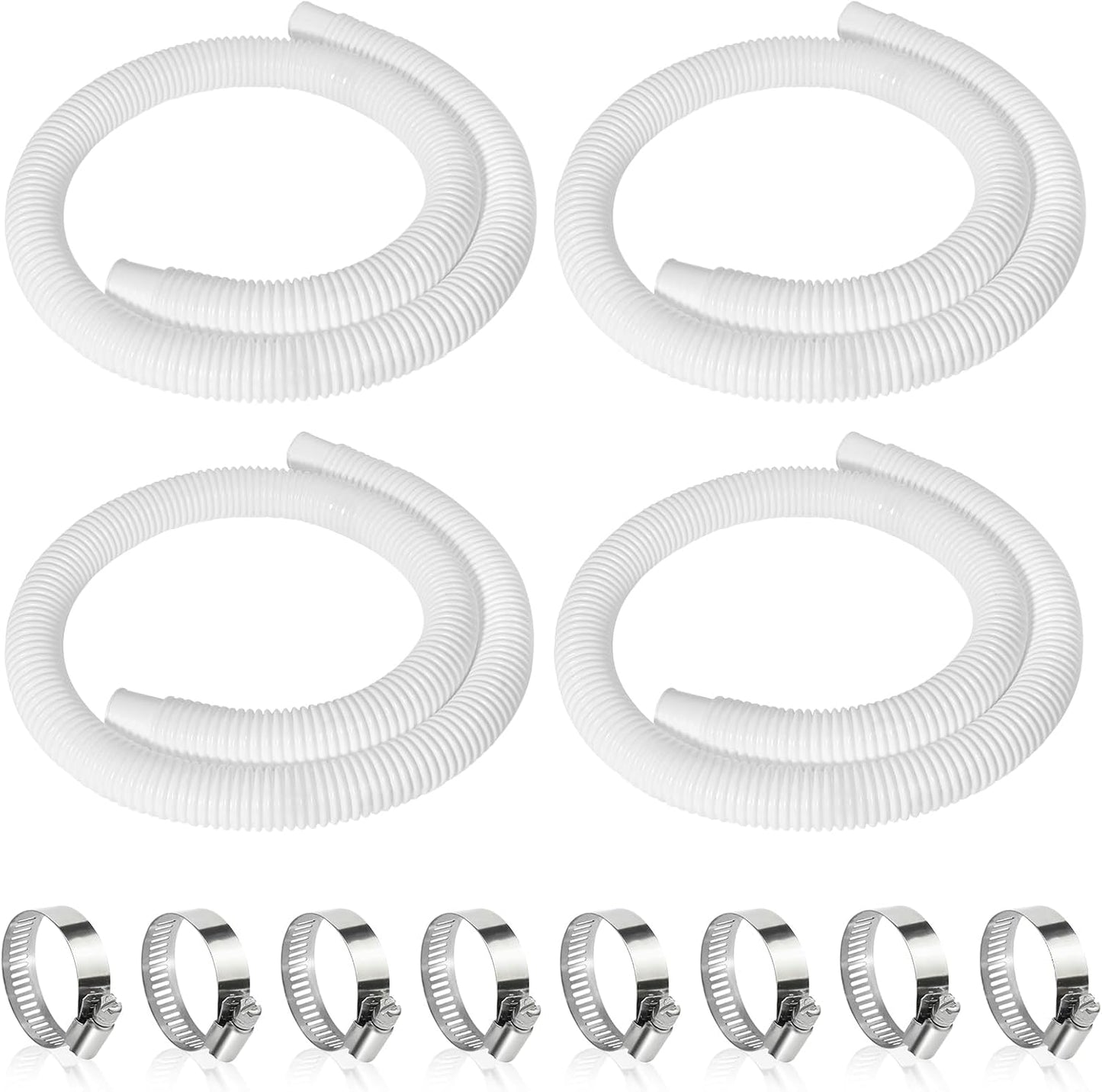 4 Mangueras Piscina 1.25pulg Repuesto Bomba 59pulg Comp