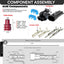 Pack 2 conectores 2 vías 16V 14A 16-18 AWG Metri-Pack