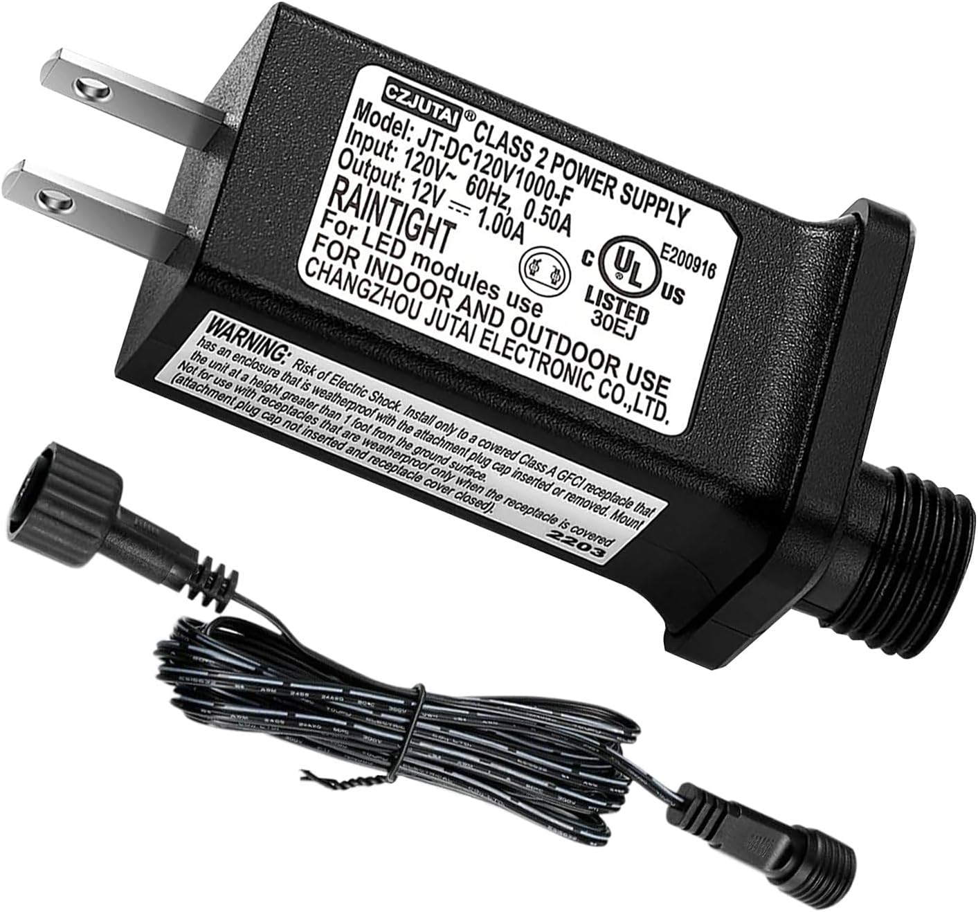 Controlador LED 12V con cable IP44 luces Navidad