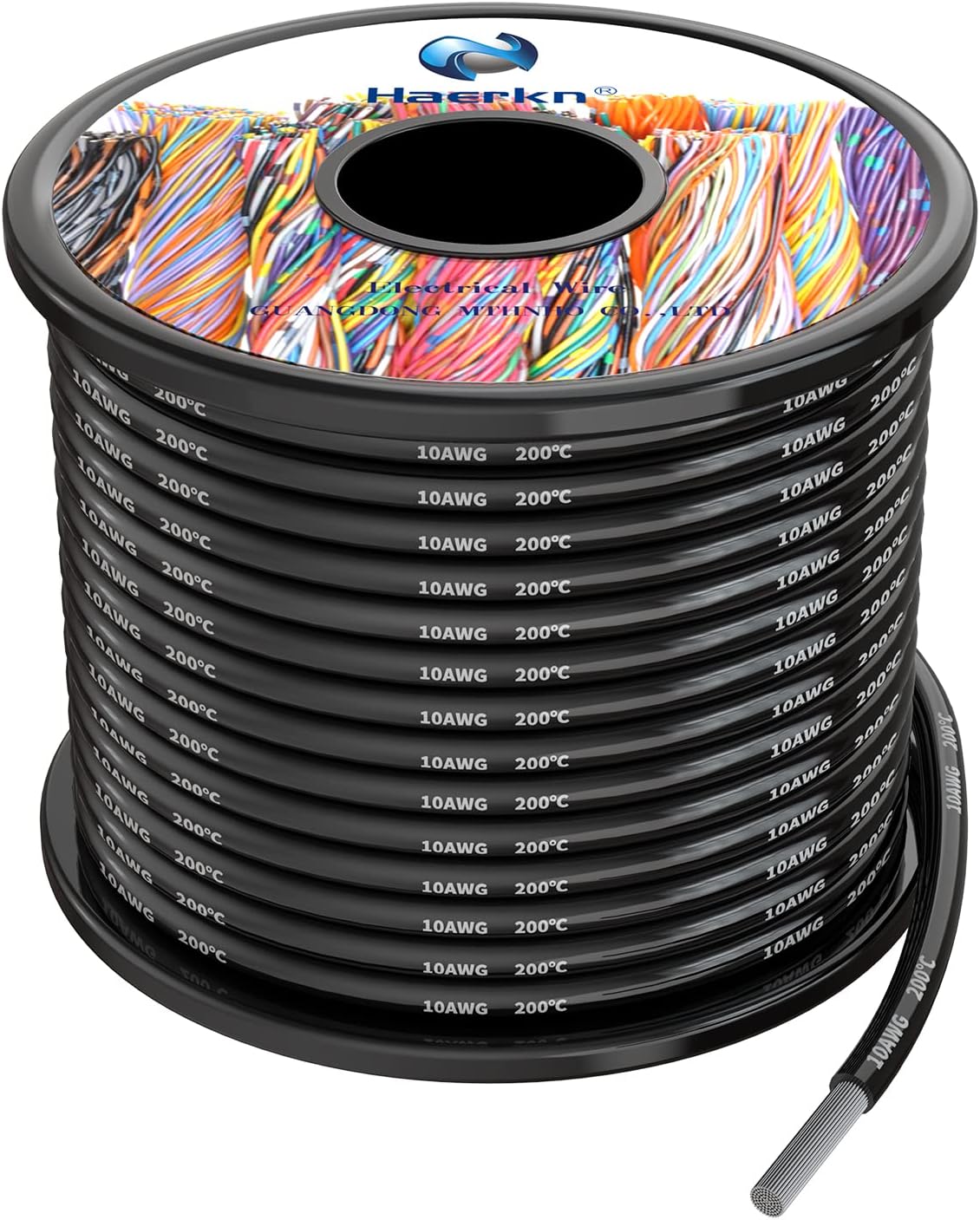 Cable silicona 10 AWG 25ft negro alambre estañado