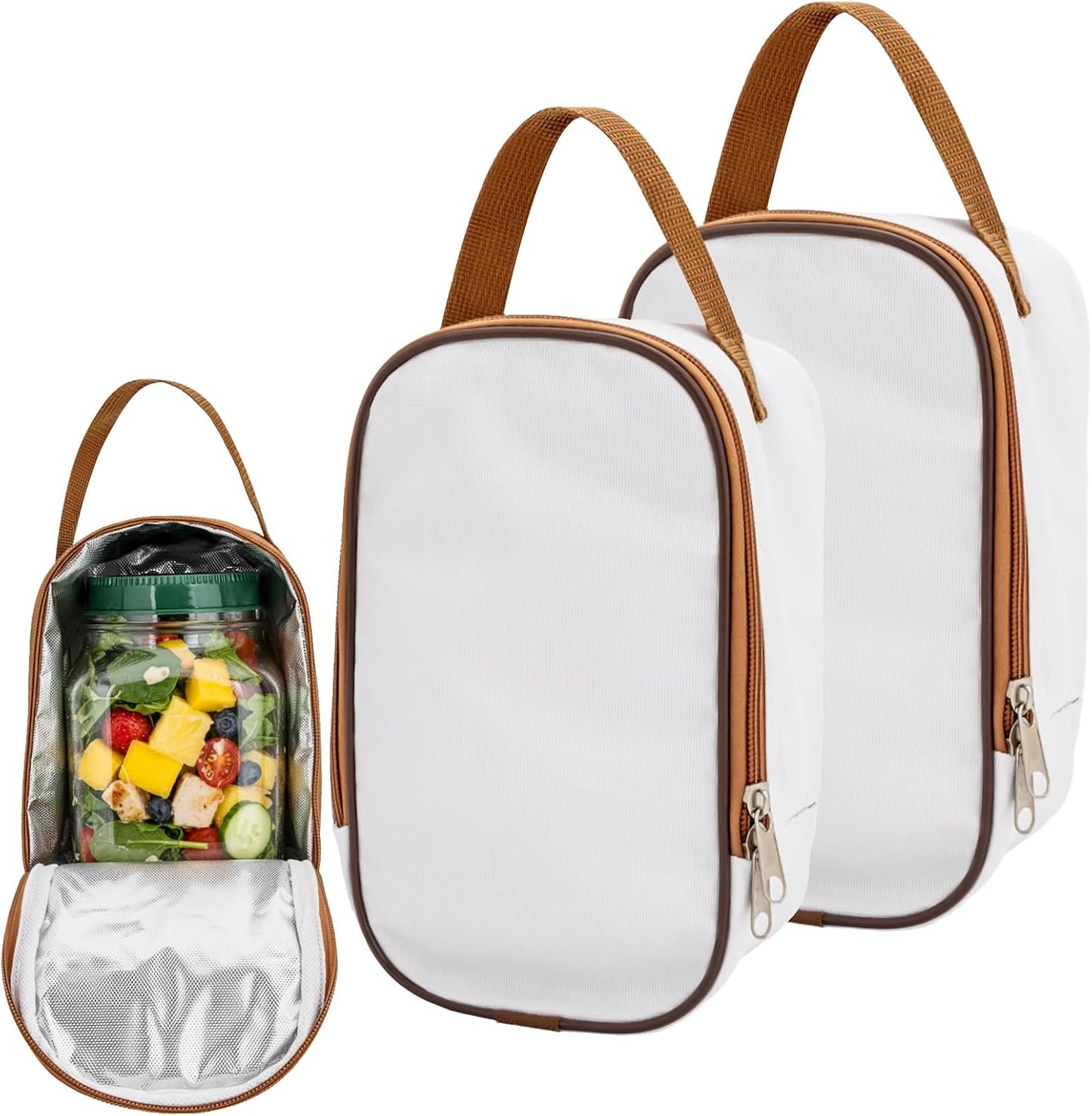 2 Pzas Bolsa Almacenamiento Mason Jar Side Open Duradera