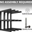 Organiz. madera y estante metal 6 niveles 1200lb color negro
