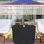 Funda mesa patio ratán con soporte sombrilla 22x22x18