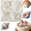 Molde silicona caracolas 3D para fondant cupcakes chocolates