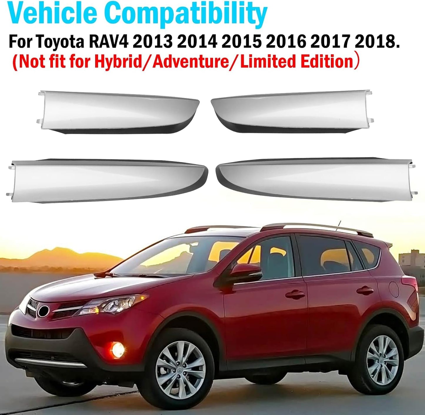 Cubierta portaequipajes techo Toyota Rav4 13-18 4uds
