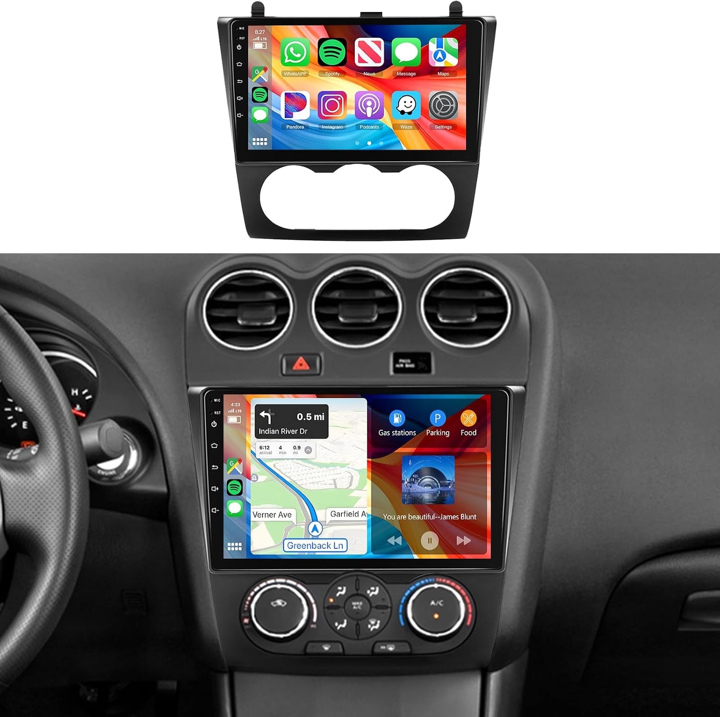 Estéreo coche wifi 5GHz para Nissan Altima 08-12 9pulg