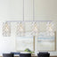 Lámpara isla cocina cristal cromado 40pulg 4 luces techo comedor
