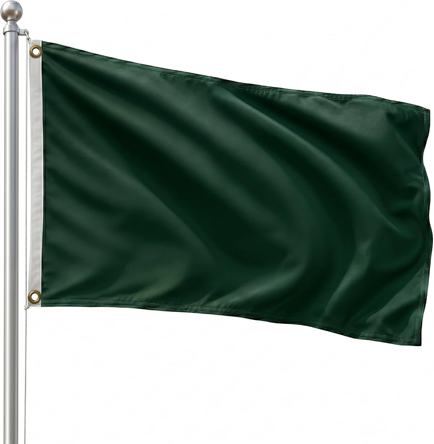 Bandera verde oscuro 3x5 resistente UV con ojales metal