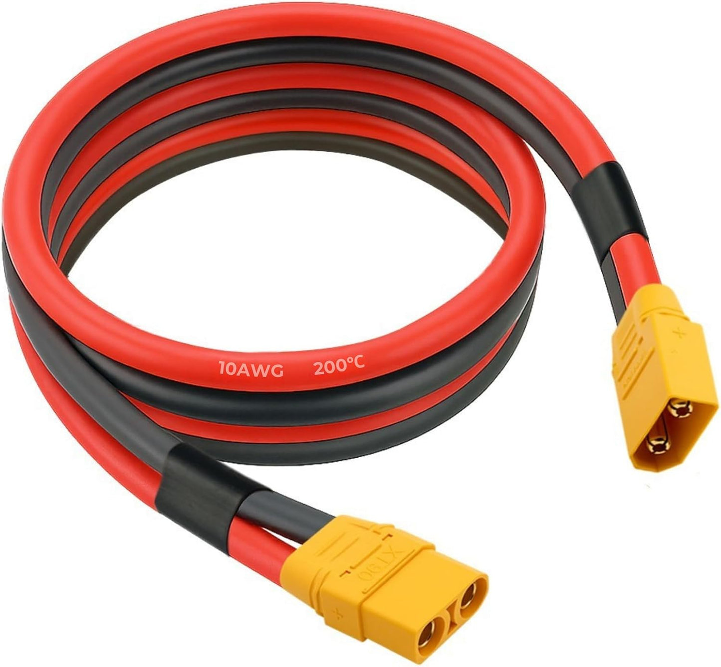 Cable XT90 6ft 10AWG macho a hembra para drones