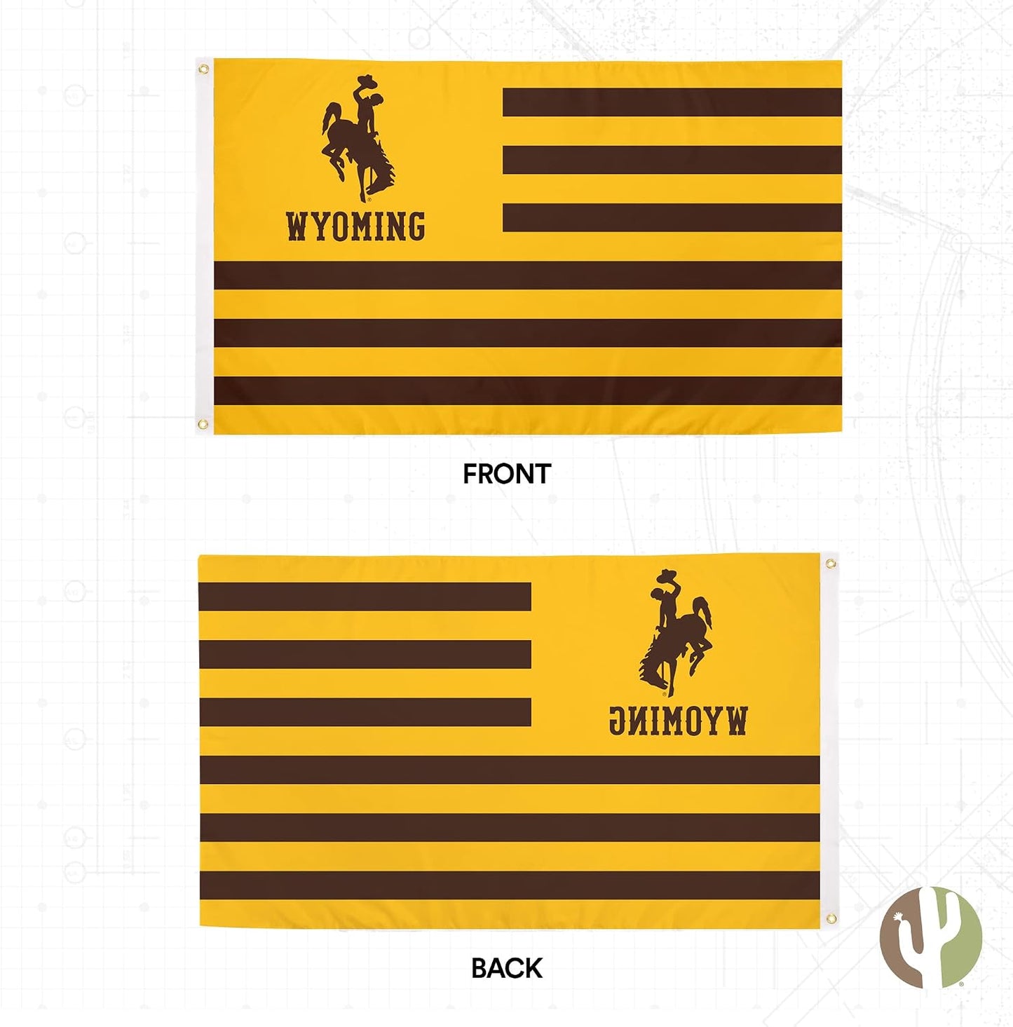 Bandera Universidad Wyoming Cowboys 3x5ft 100% poliéster