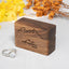 Caja madera anillo compromiso tamaño bolsillo delgado