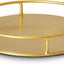 Bandeja almacenamiento joyas perfumes 8" redonda dorada