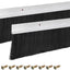 2 Cepillos Puerta Base Aluminio Forma H 47" Largo Plateado