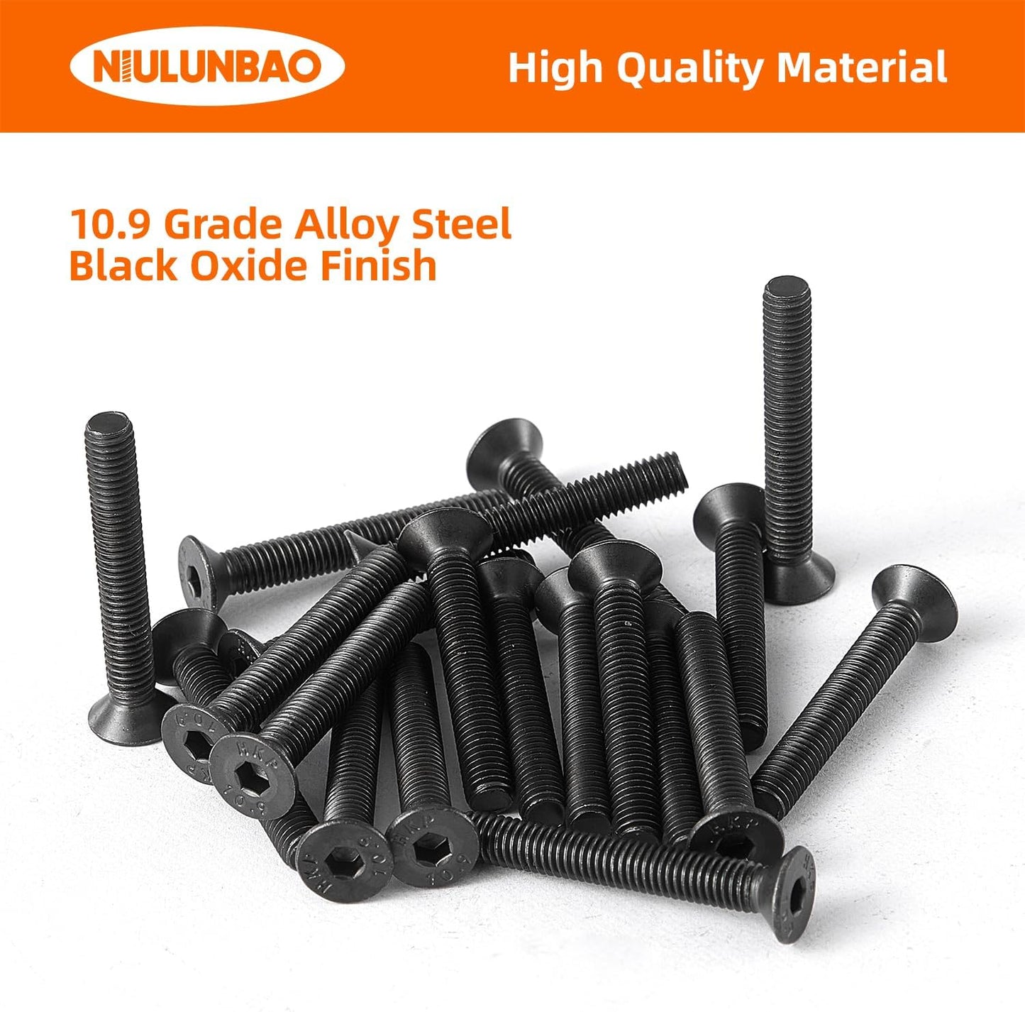 Tornillos hex M5 acero 10.9 negro 100uds