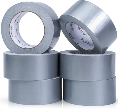 Cinta adhesiva plateada 6 rollos 1.9x27m resistente impermeable