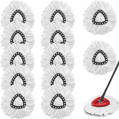 12 Cabezales Microfibra para Trapeador Giratorio 360