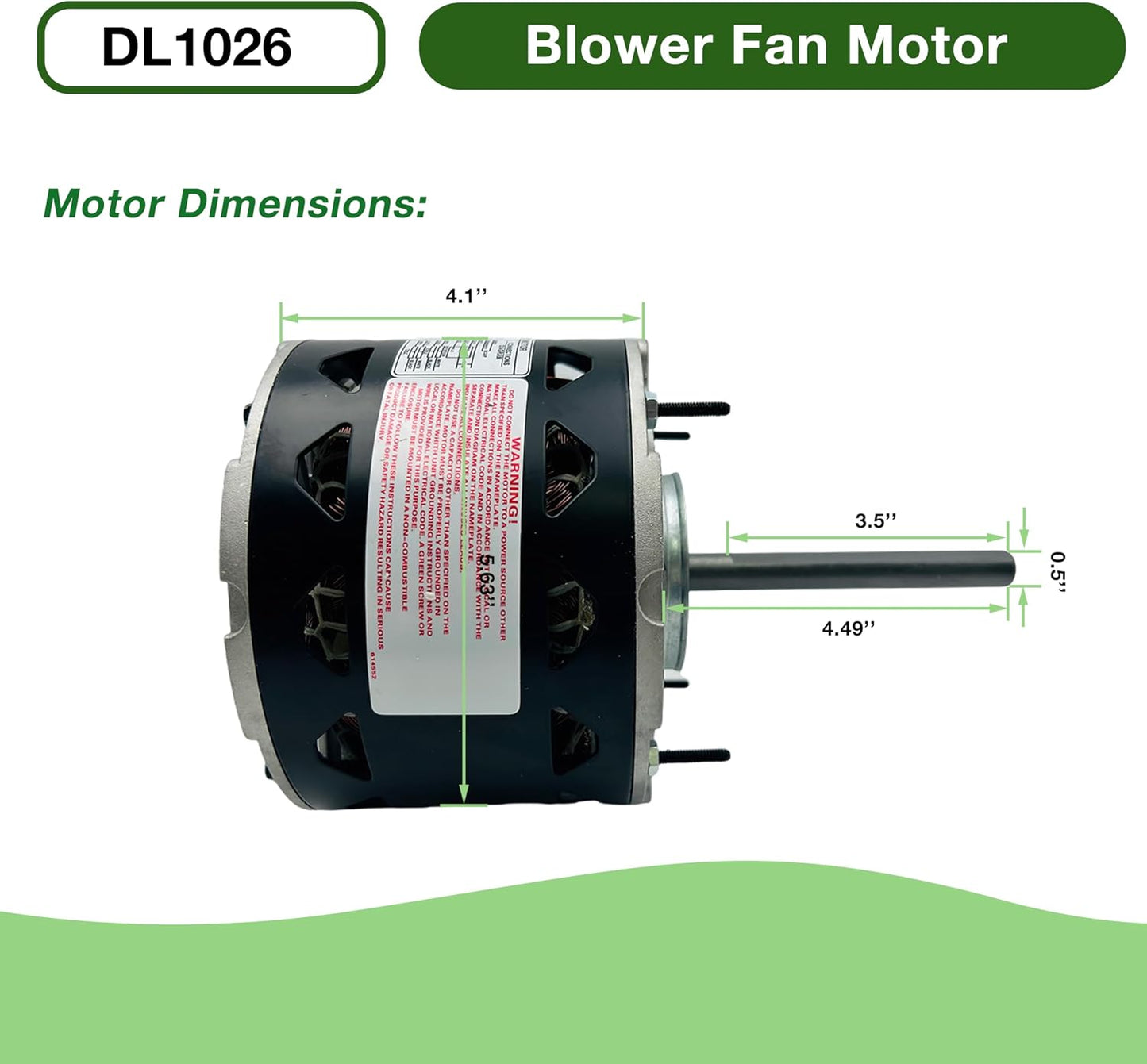 Motor ventilador transmisión directa 1/4 hp 3 velocidades