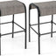 2 Taburetes Bar 30" Asiento Tela Marco Metal Resistente